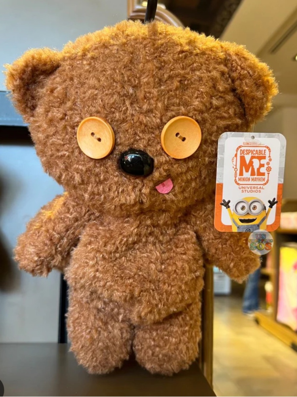 Despicable Me Mayhem Minion Plush Bear Pencil Case - Brown New